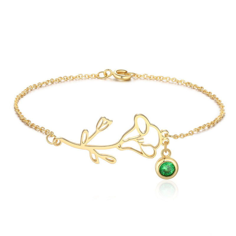 Custom Birthday peanut stone bracelet