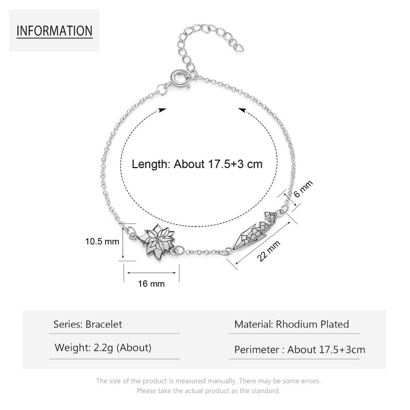 Custom Birth Flower Bracelet
