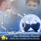 Rhodium Plated Star CZ Bracelet