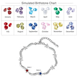 Rhodium Plated Star CZ Bracelet