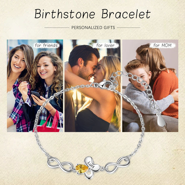 Butterfly Infinity CZ Bracelets