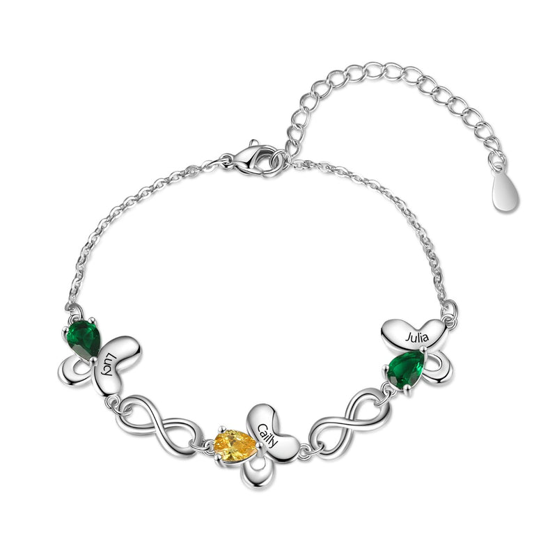 Butterfly Infinity CZ Bracelets