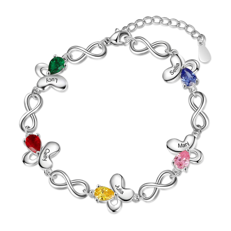 Butterfly Infinity CZ Bracelets