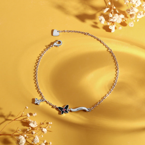 Birthstone Butterfly Bracelet