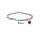 Stainless Steel Vaccination Couple Bracelet