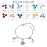 Sunflower CZ Charm Bracelet