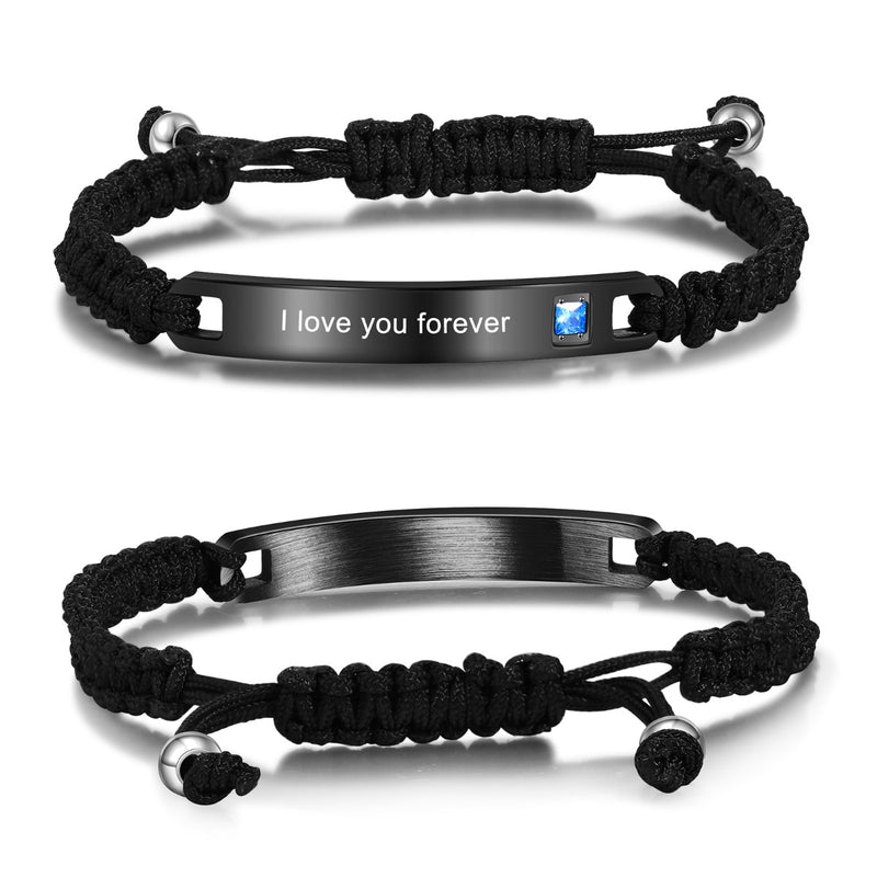 Personalized Titanium Steel Couple Bracelet