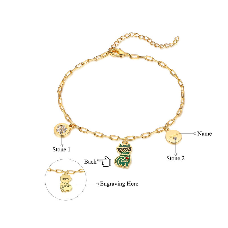 Gold Cat Bracelet
