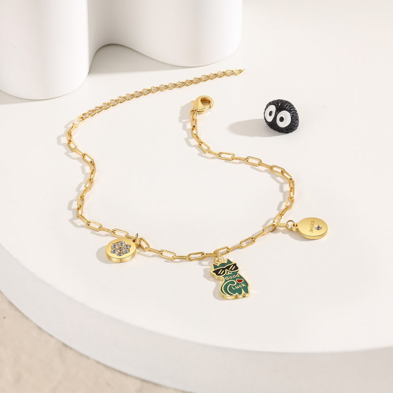 Gold Cat Bracelet