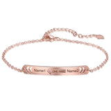 Rhodium Plated Couple Bracelet