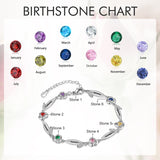 Rhodium Plated Rose Flower Bracelet