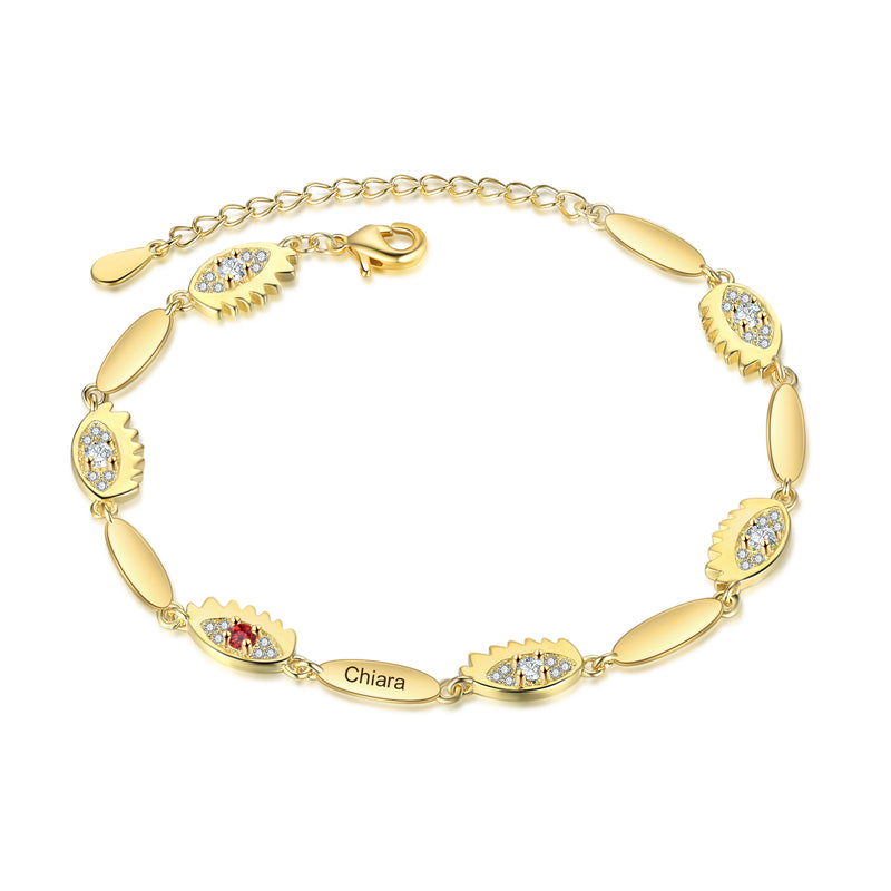 Personalized Evil Eye Bracelet