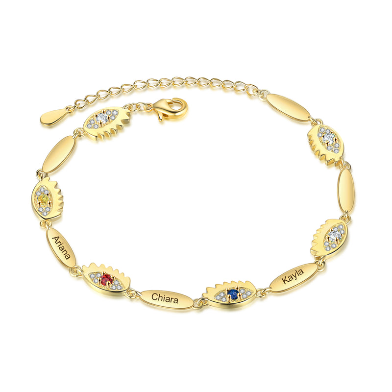 Personalized Evil Eye Bracelet