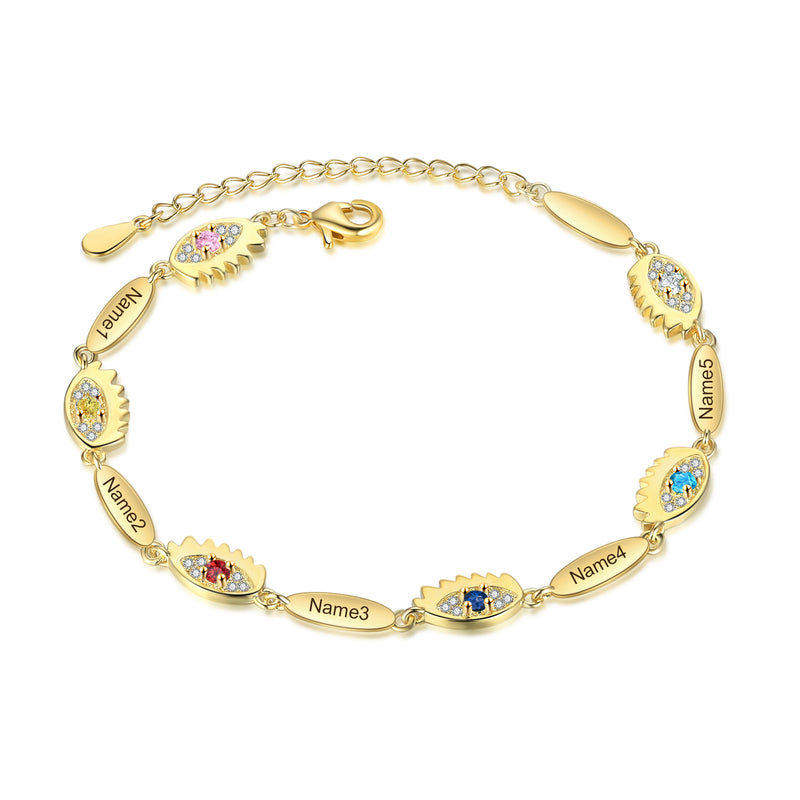 Personalized Evil Eye Bracelet