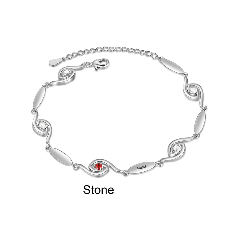 Personalized Evil Eye Bracelet