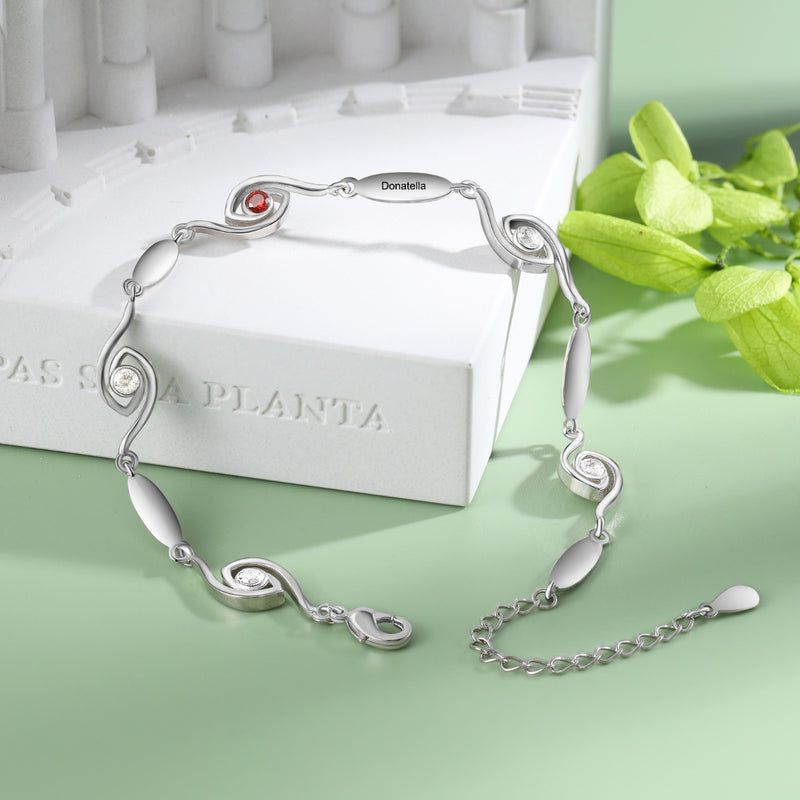 Personalized Evil Eye Bracelet