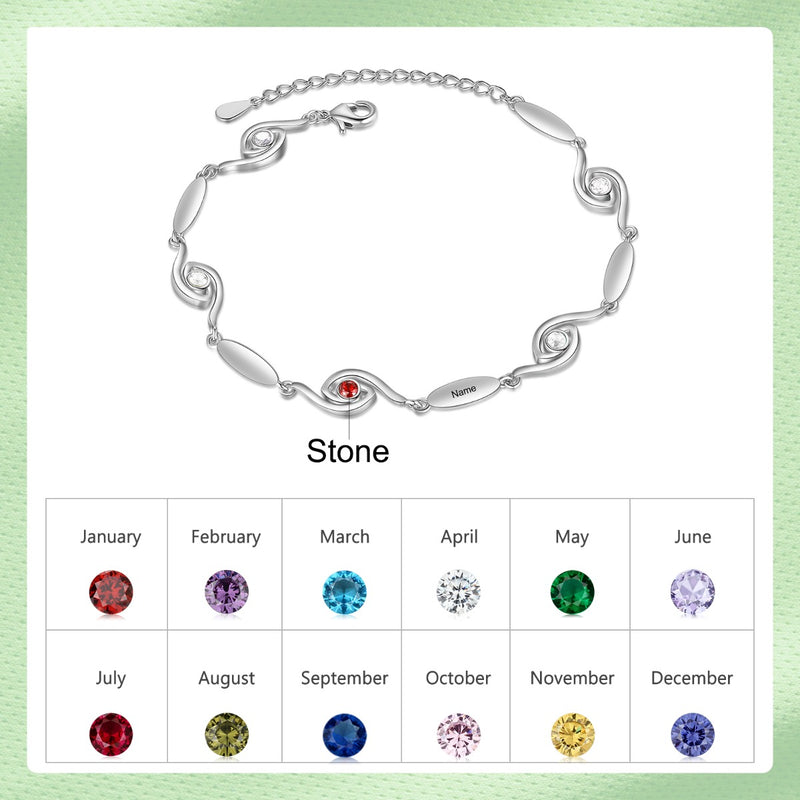 Personalized Evil Eye Bracelet