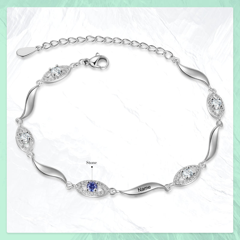 Personalized Evil Eye Bracelet