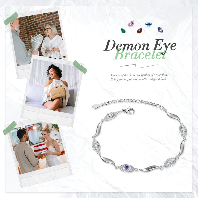 Personalized Evil Eye Bracelet