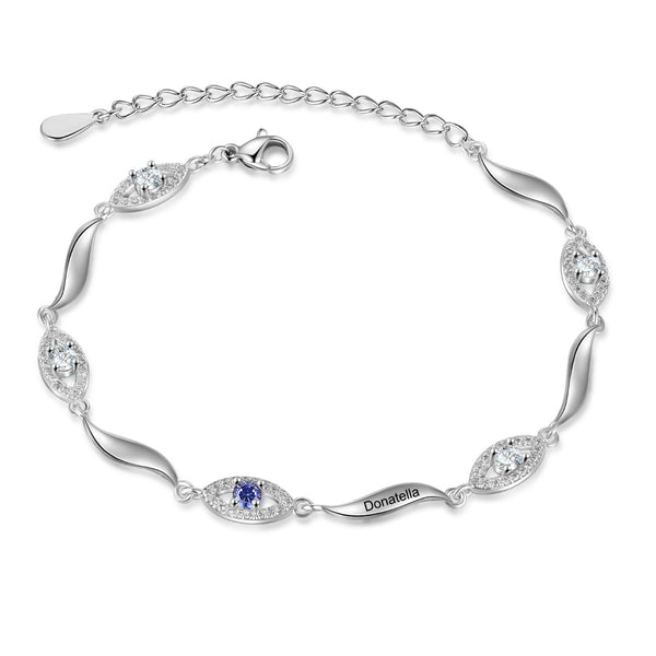 Personalized Evil Eye Bracelet
