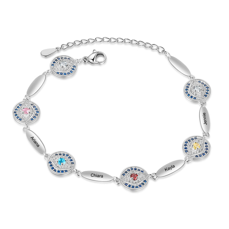 Personalized Evil Eye Bracelet