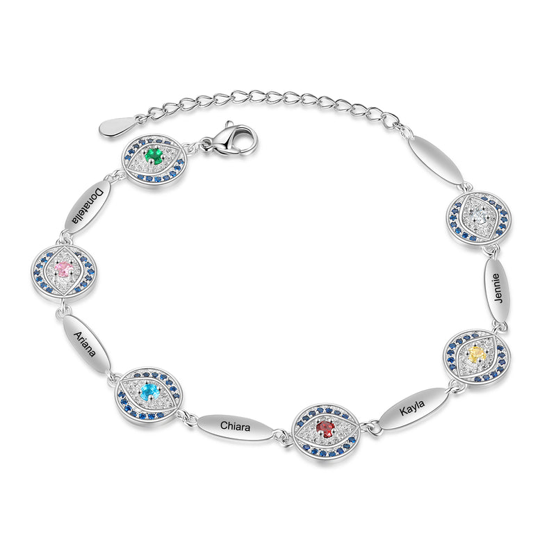 Personalized Evil Eye Bracelet