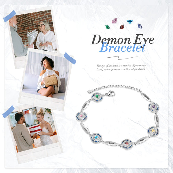 Personalized Evil Eye Bracelet