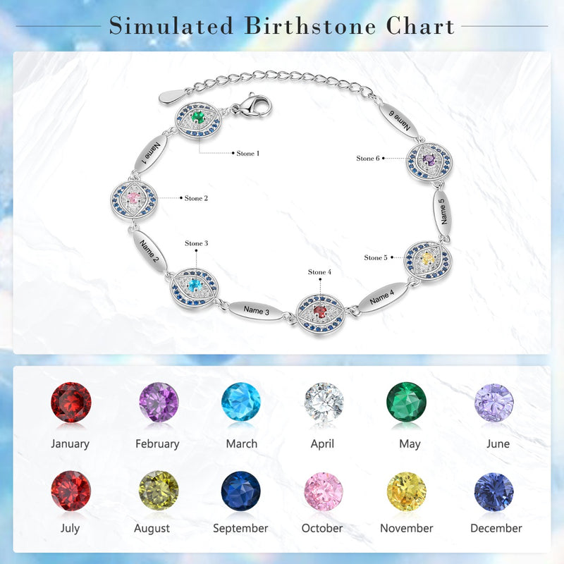 Personalized Evil Eye Bracelet