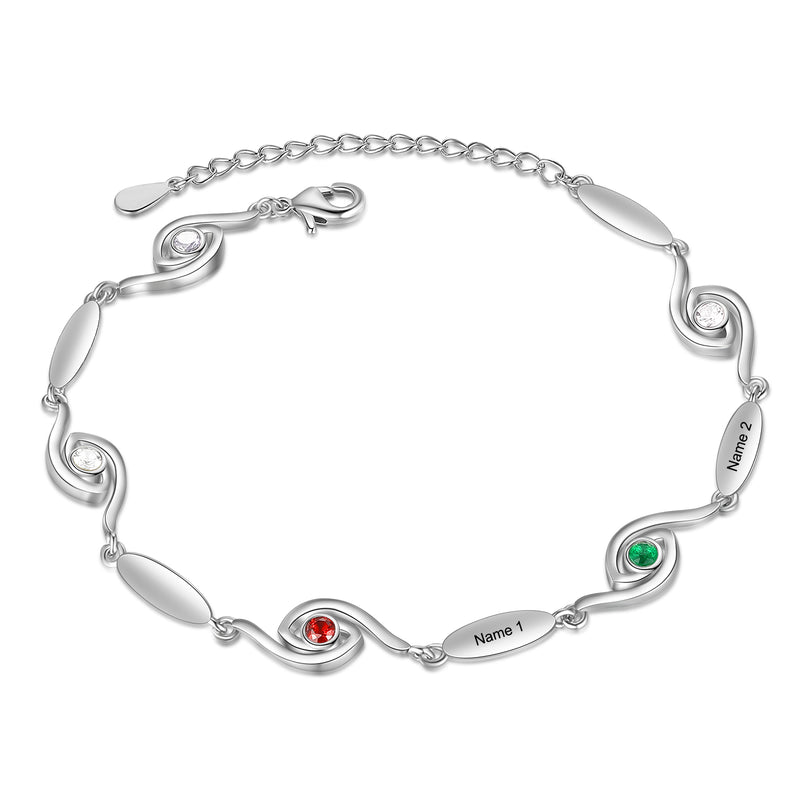 Personalized Evil Eye Bracelet