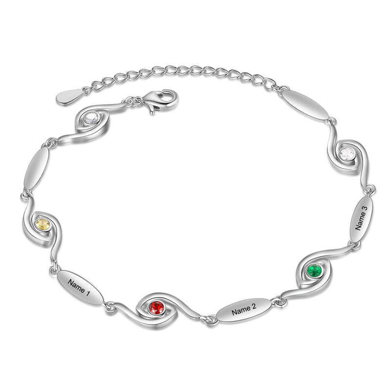 Personalized Evil Eye Bracelet