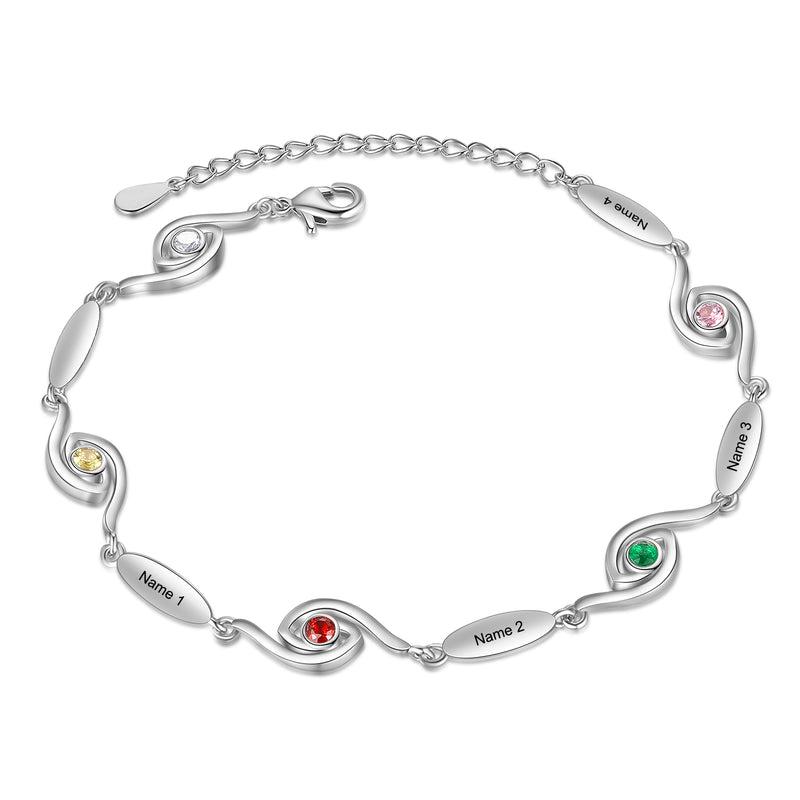 Personalized Evil Eye Bracelet