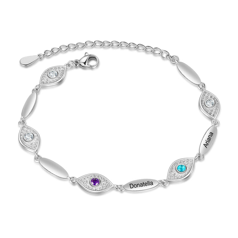 Personalized Evil Eye Bracelet