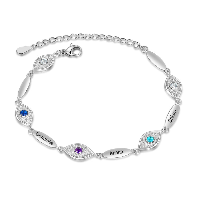 Personalized Evil Eye Bracelet