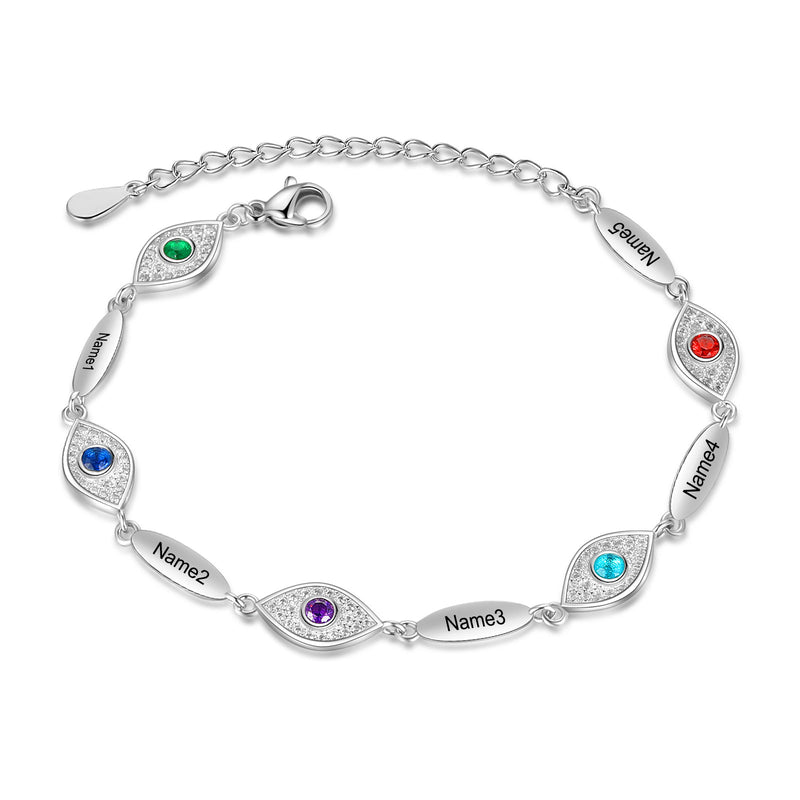 Personalized Evil Eye Bracelet