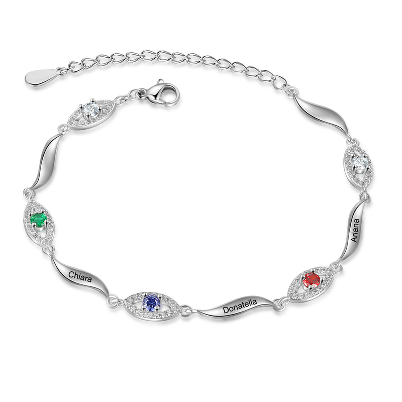 Personalized Evil Eye Bracelet