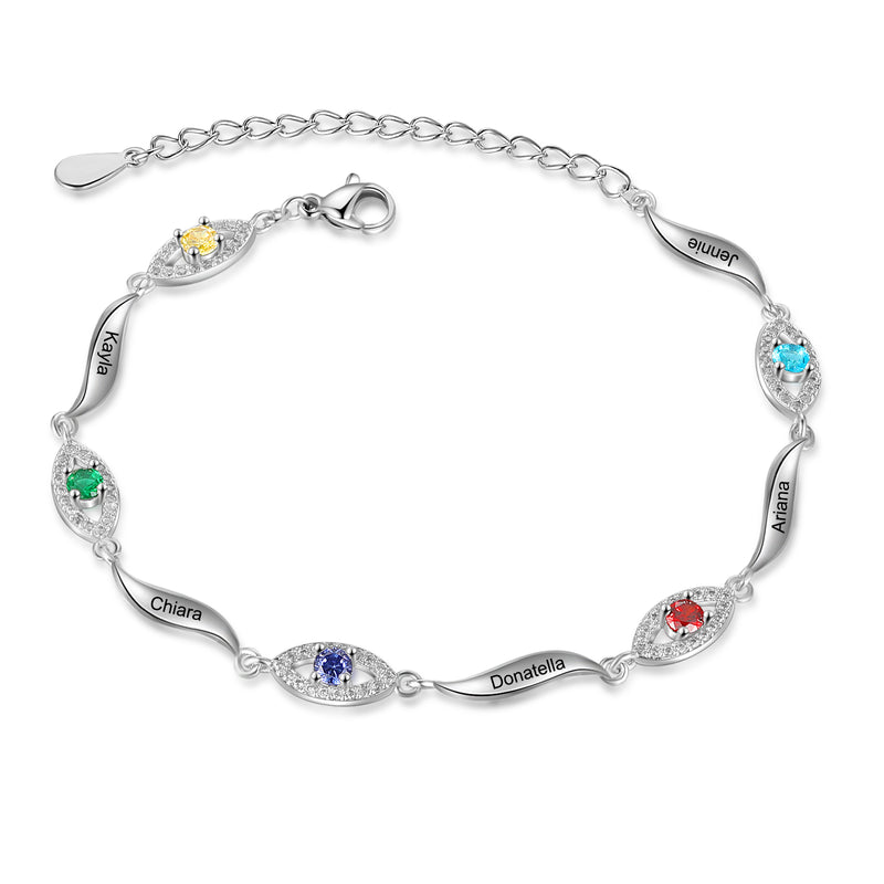 Personalized Evil Eye Bracelet