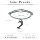 Personalized Stainless Steel Dolphin Bracelet