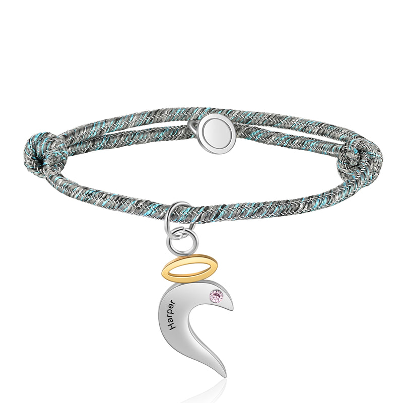 Personalized Stainless Steel Dolphin Bracelet