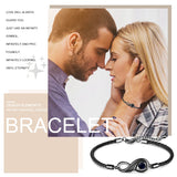 Rhodium Plated Infinity Couple Bracelet