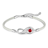 Rhodium Plated Infinity Couple Bracelet