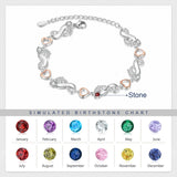 Rhodium Plated Feet Bracelet
