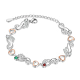 Rhodium Plated Feet Bracelet