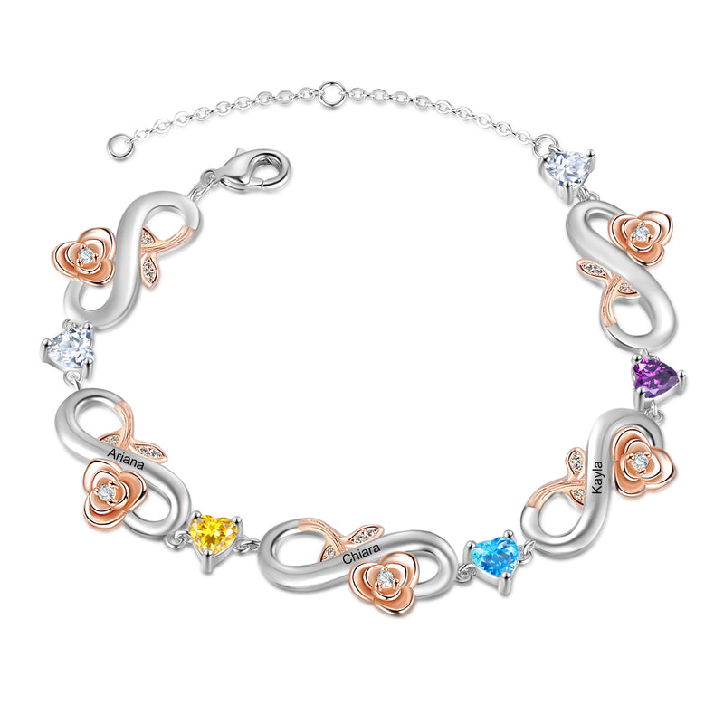 Custom Infinity Flower Bracelet