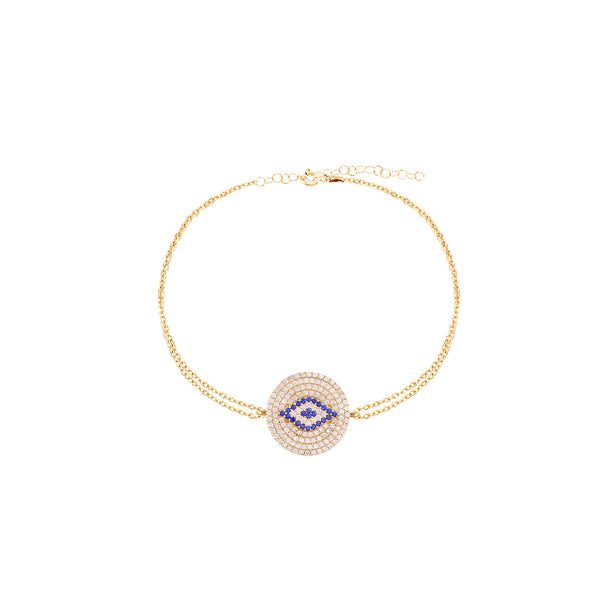 Sterling Silver Evil Eye Bracelet