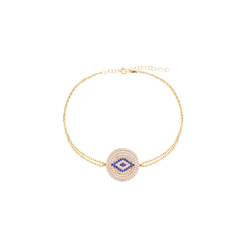 Sterling Silver Evil Eye Bracelet