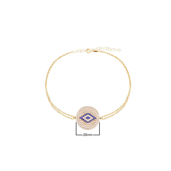 Sterling Silver Evil Eye Bracelet