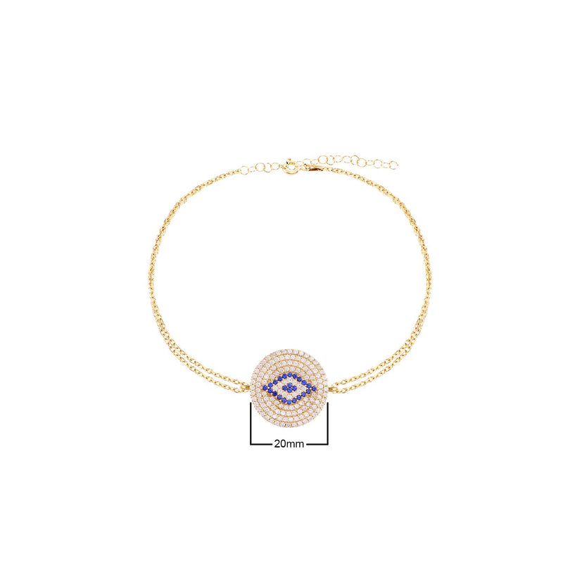 Sterling Silver Evil Eye Bracelet