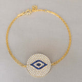 Sterling Silver Evil Eye Bracelet