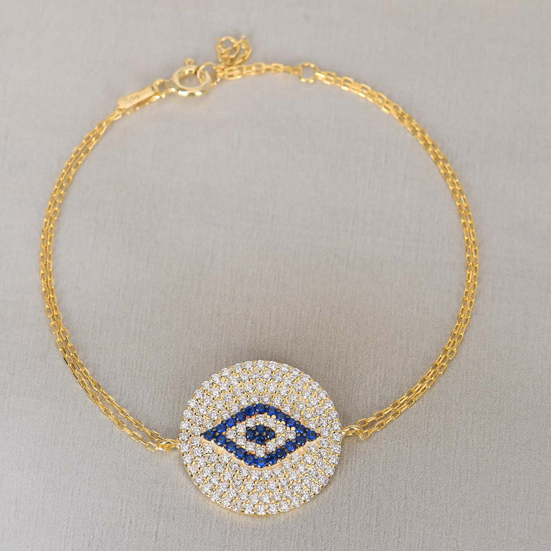 Sterling Silver Evil Eye Bracelet