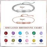 Rhodium Plated Couple Bracelet